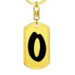 Initial O v1b - Luxury Dog Tag Keychain