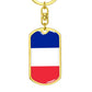 French Flag - Luxury Dog Tag Keychain