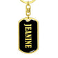 Jeanine v02 - Luxury Dog Tag Keychain