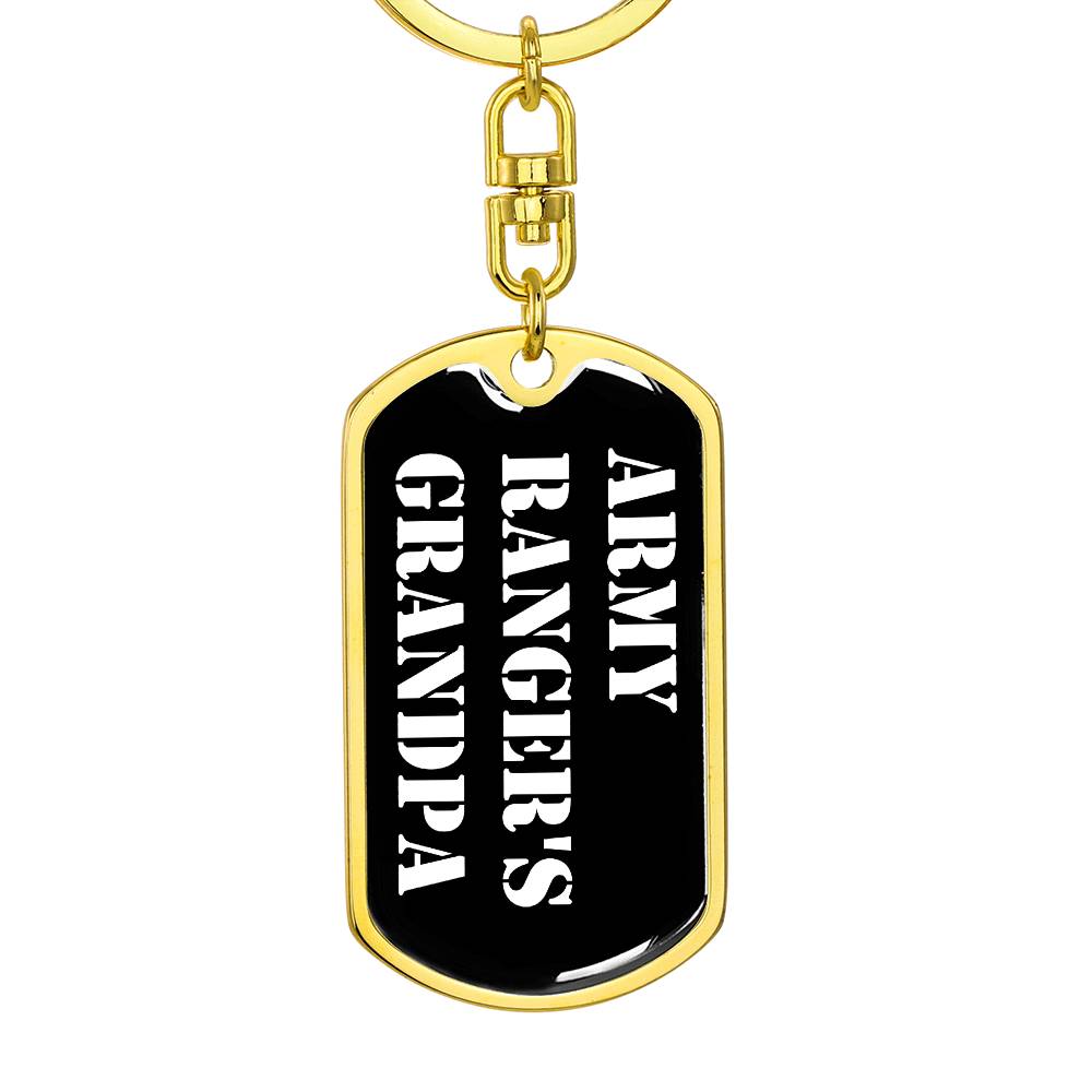 Army Ranger's Grandpa v3 - Luxury Dog Tag Keychain