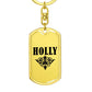 Holly v01a - Luxury Dog Tag Keychain