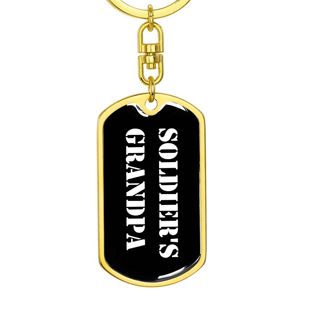Soldier's Grandpa v3 - Luxury Dog Tag Keychain