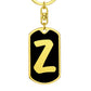 Initial Z v2b - Luxury Dog Tag Keychain