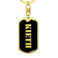 Kieth v2 - Luxury Dog Tag Keychain
