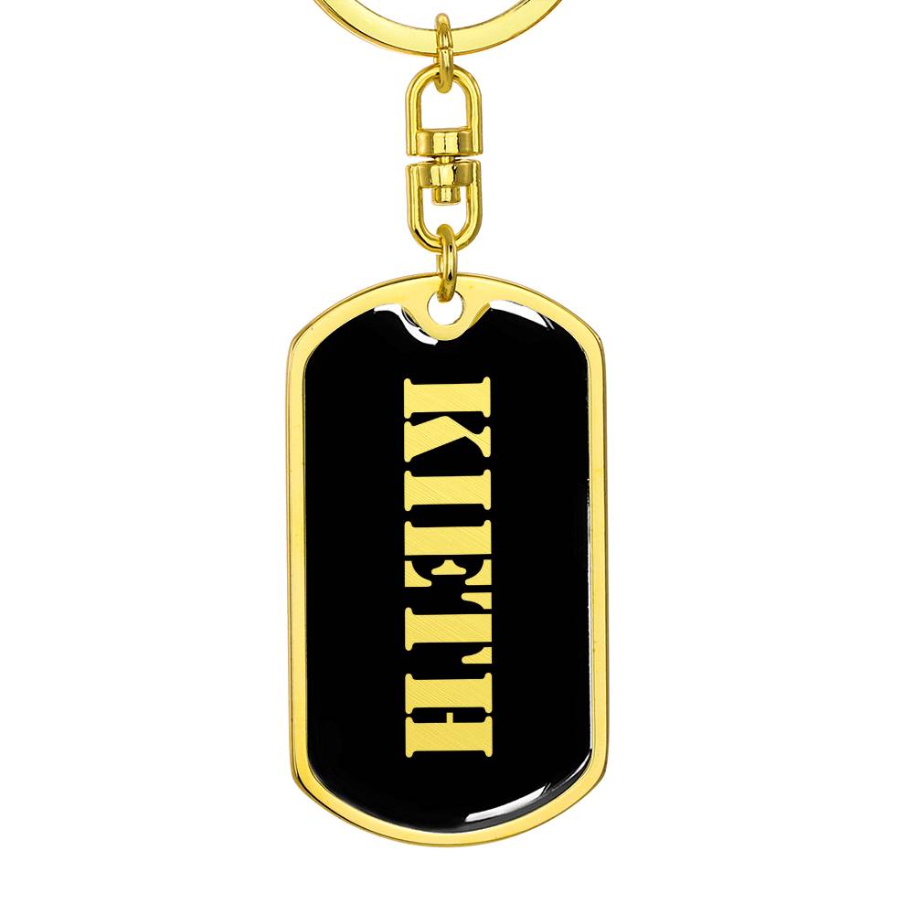 Kieth v2 - Luxury Dog Tag Keychain