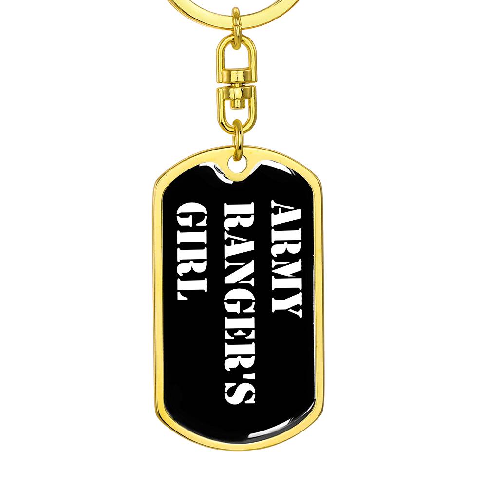 Army Ranger's Girl v3 - Luxury Dog Tag Keychain