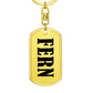 Fern v01 - Luxury Dog Tag Keychain