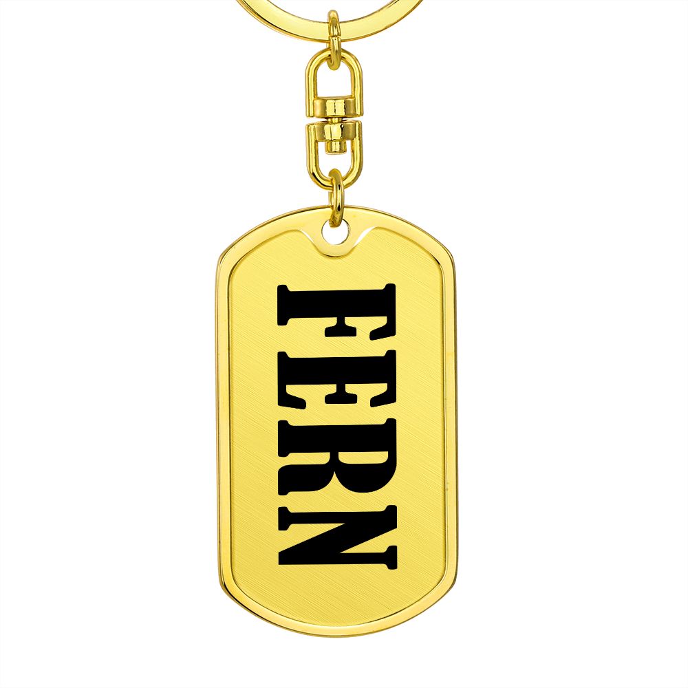 Fern v01 - Luxury Dog Tag Keychain