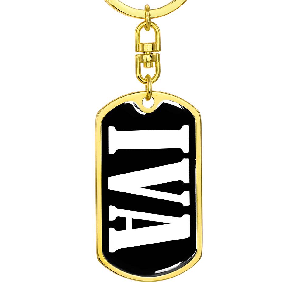 Iva v03 - Luxury Dog Tag Keychain