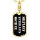 Military Veteran's Mother v3 - Luxury Dog Tag Keychain