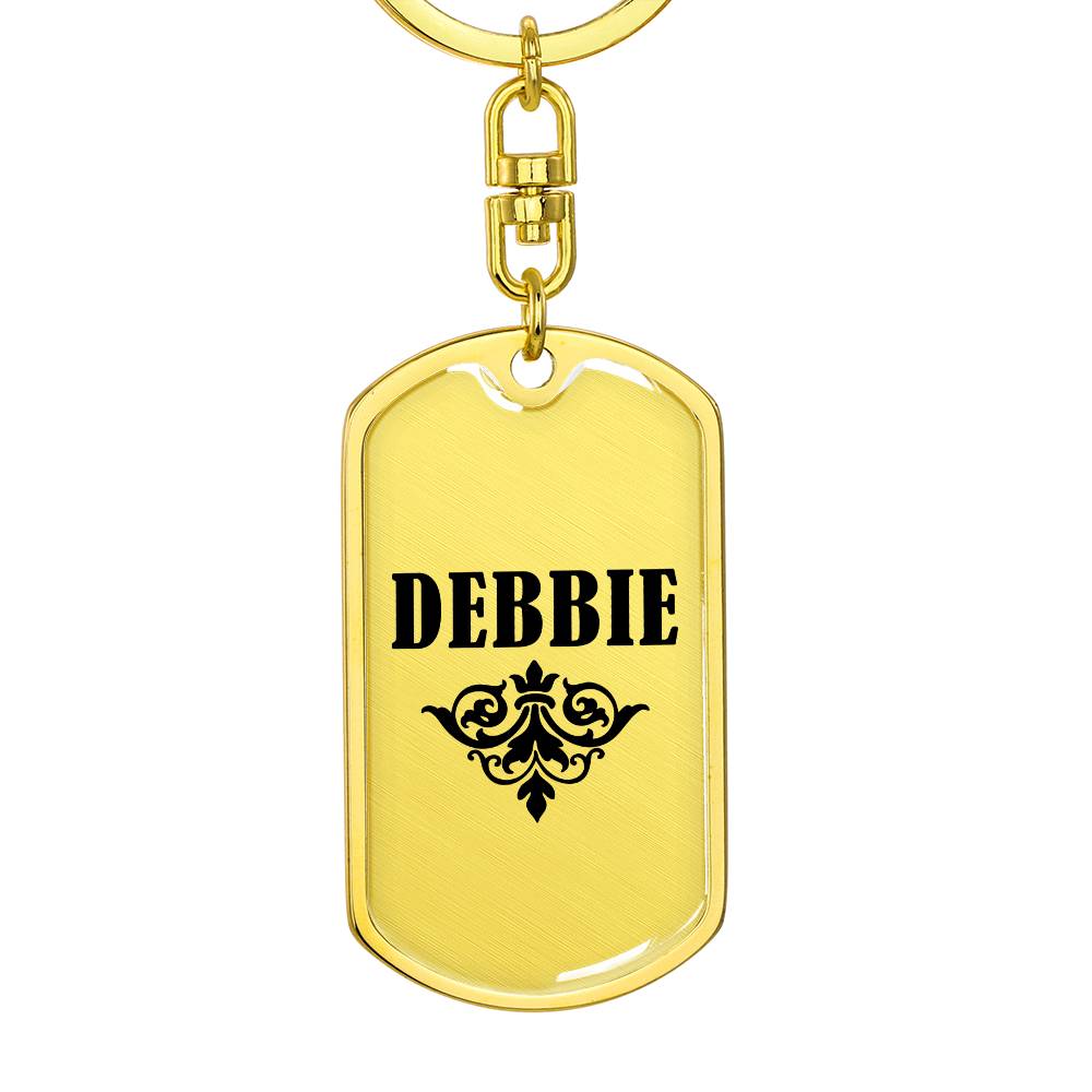 Debbie v01a - Luxury Dog Tag Keychain