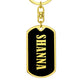 Shanna v02 - Luxury Dog Tag Keychain