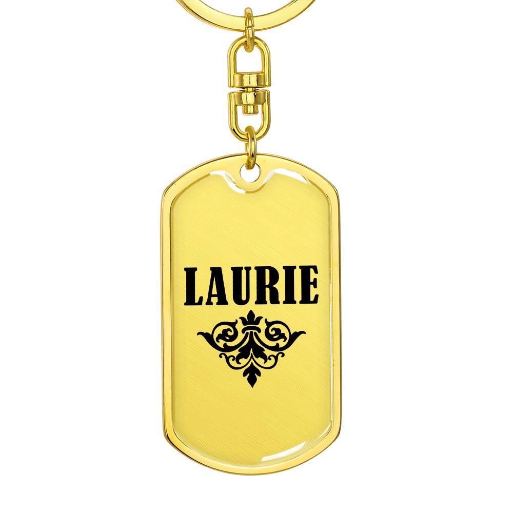 Laurie v01a - Luxury Dog Tag Keychain