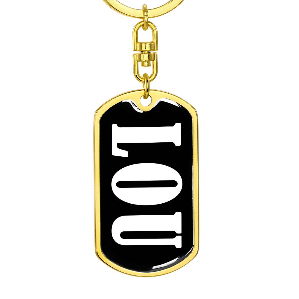 Lou v03 - Luxury Dog Tag Keychain