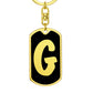 Initial G v2b - Luxury Dog Tag Keychain