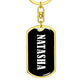 Natasha v01w - Luxury Dog Tag Keychain