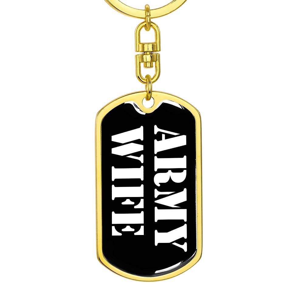 Army Wife v3 - Luxury Dog Tag Keychain
