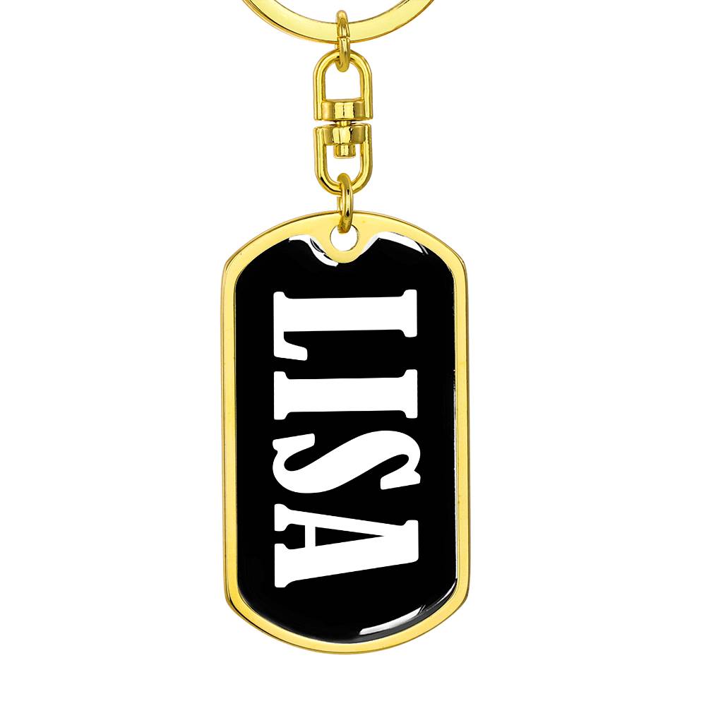 Lisa v01w - Luxury Dog Tag Keychain