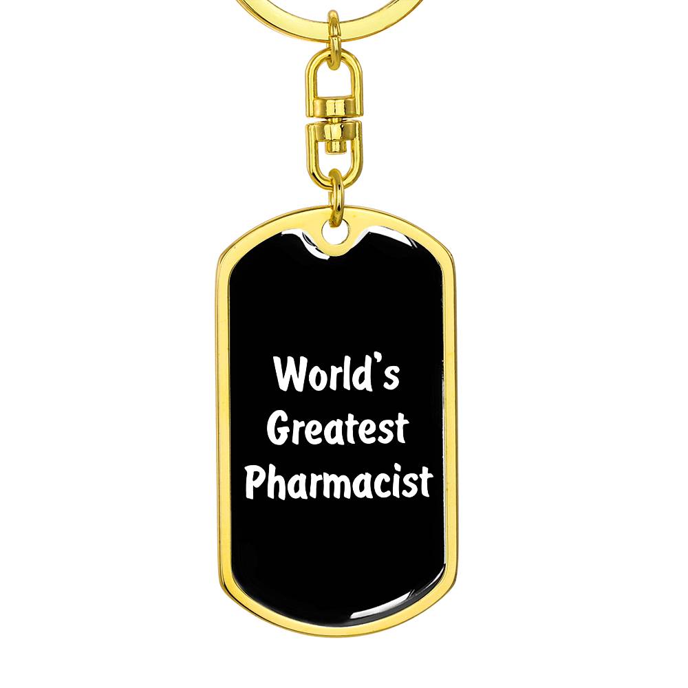 World's Greatest Pharmacist v3 - Luxury Dog Tag Keychain