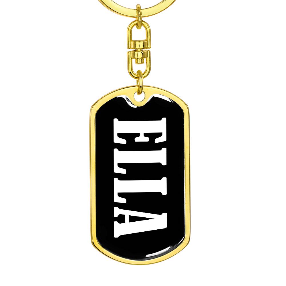 Ella v01w - Luxury Dog Tag Keychain