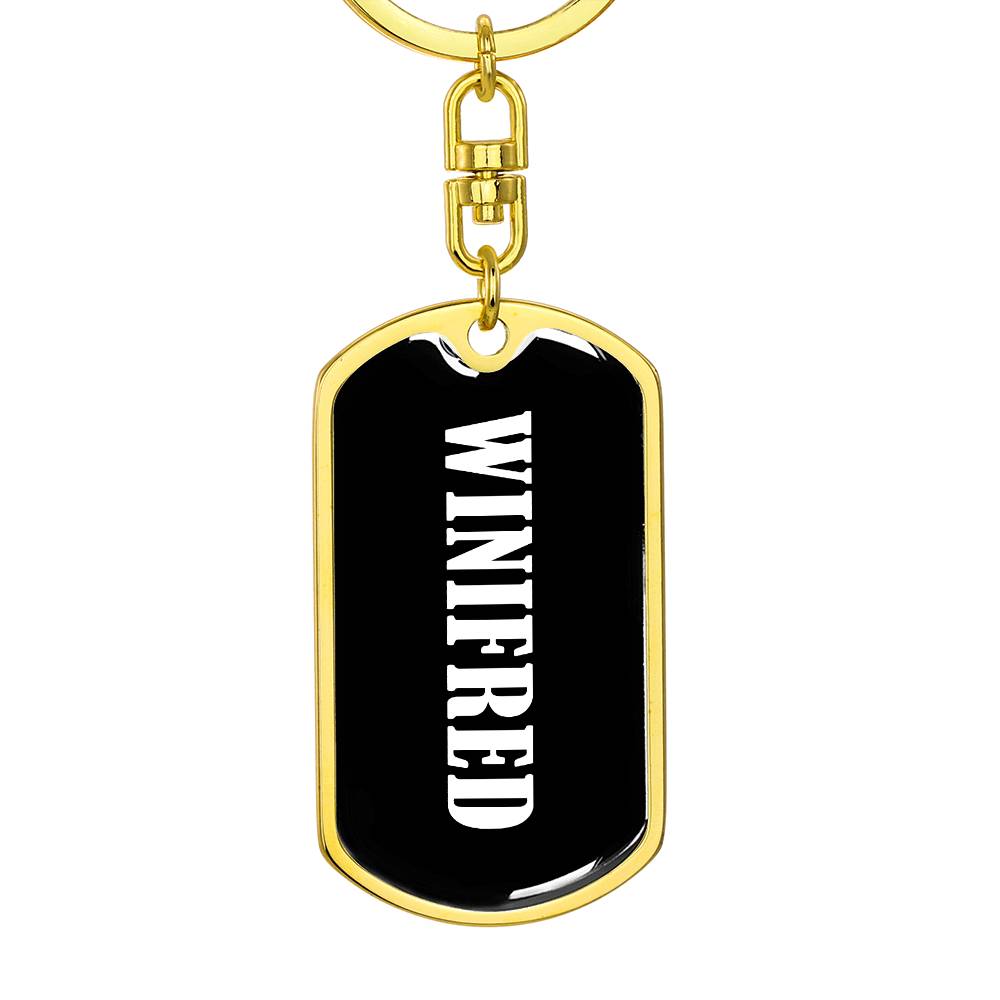 Winifred v03 - Luxury Dog Tag Keychain