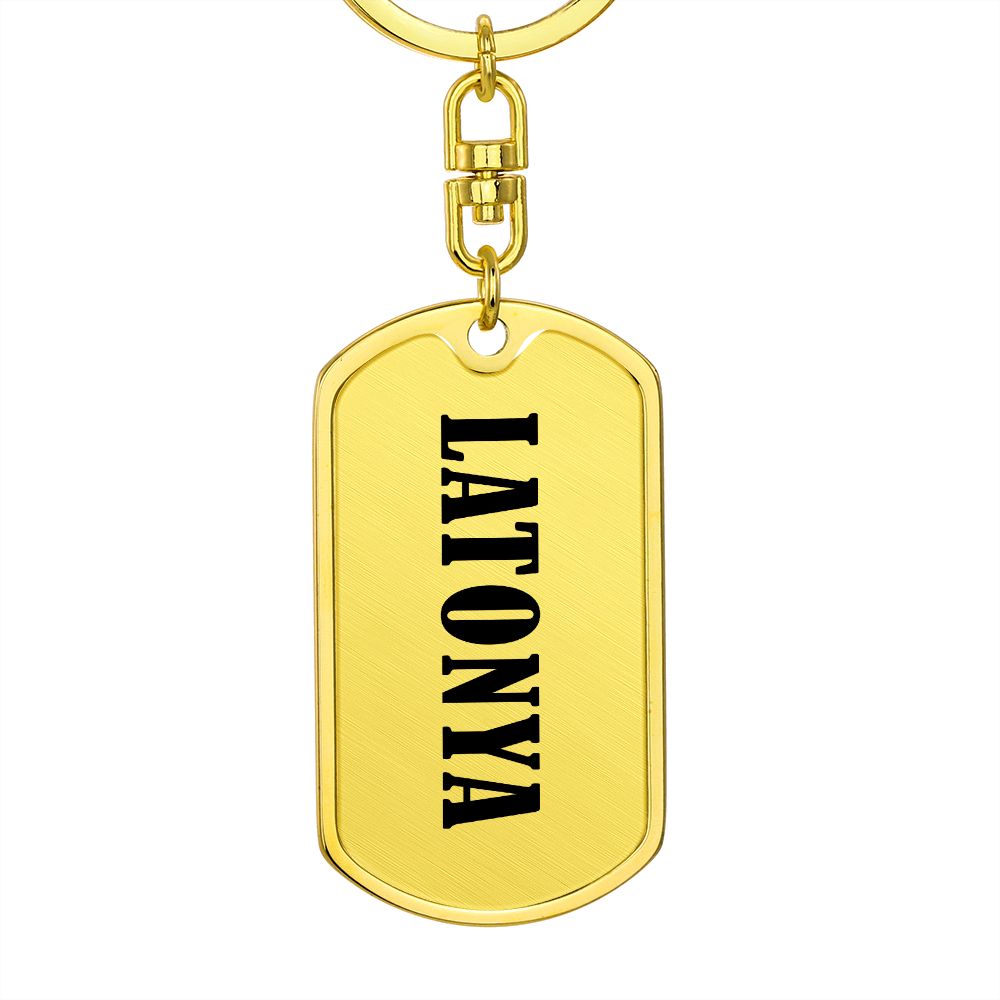Latonya v01 - Luxury Dog Tag Keychain