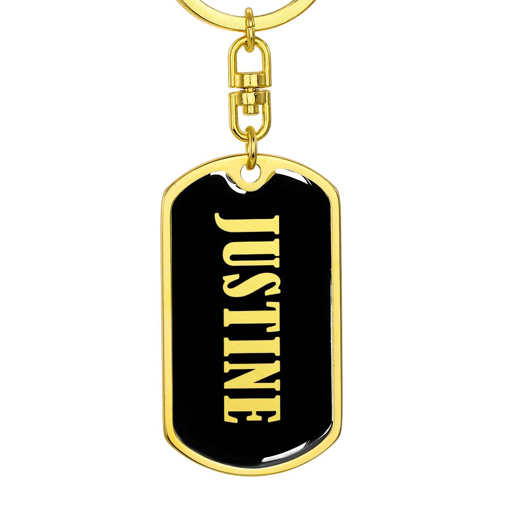 Justine v02 - Luxury Dog Tag Keychain