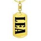 Lea v01 - Luxury Dog Tag Keychain