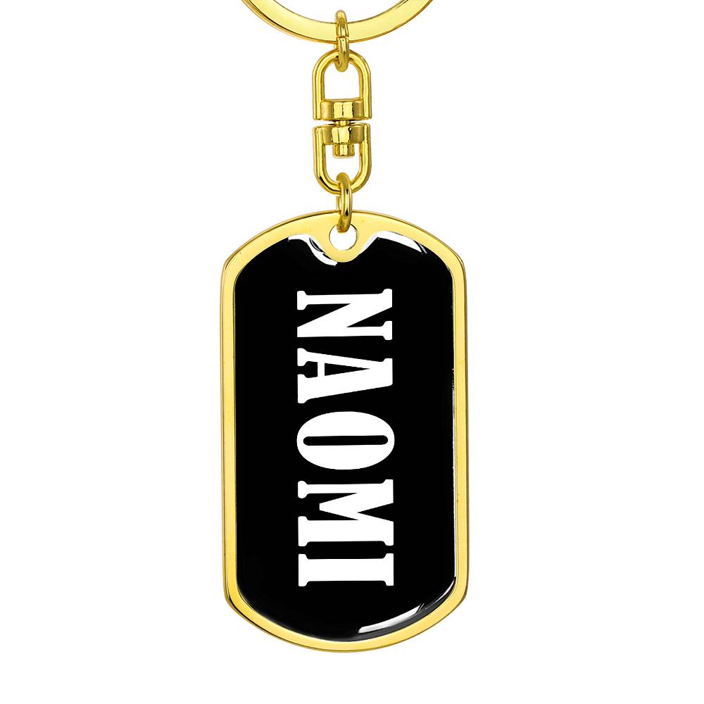Naomi v01w - Luxury Dog Tag Keychain