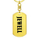 Jewell v01 - Luxury Dog Tag Keychain