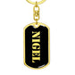 Nigel v2 - Luxury Dog Tag Keychain