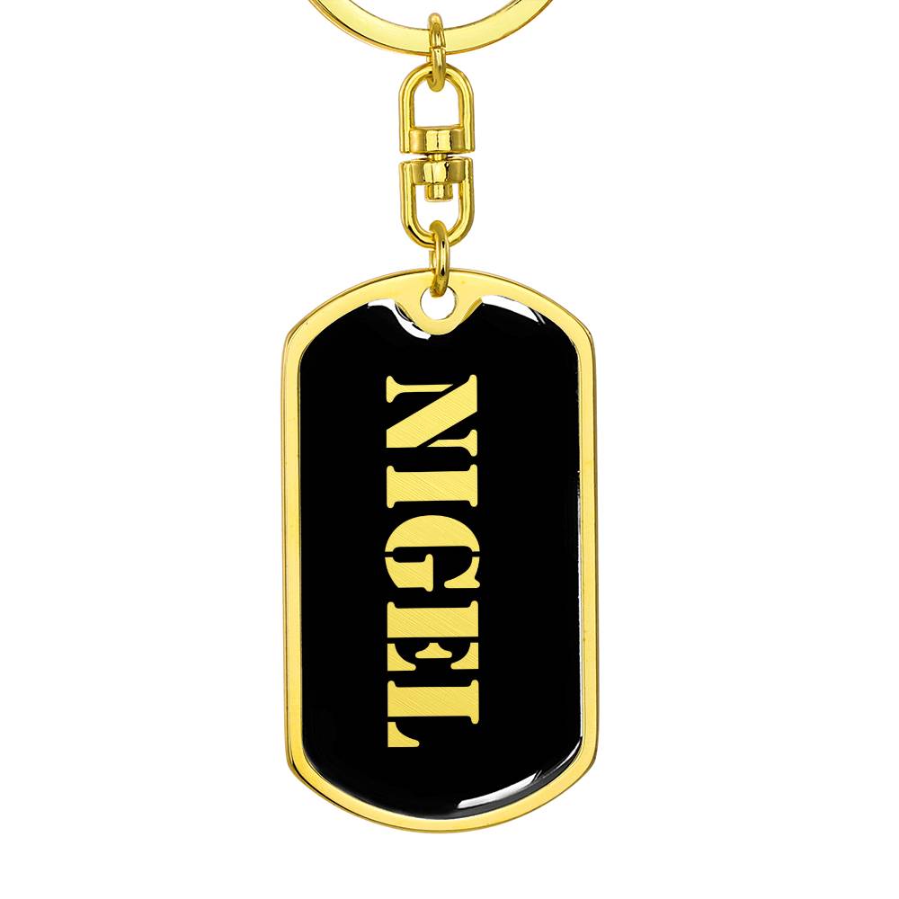 Nigel v2 - Luxury Dog Tag Keychain