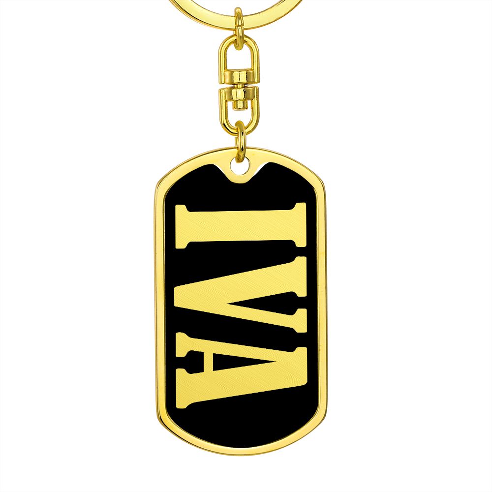Iva v02 - Luxury Dog Tag Keychain