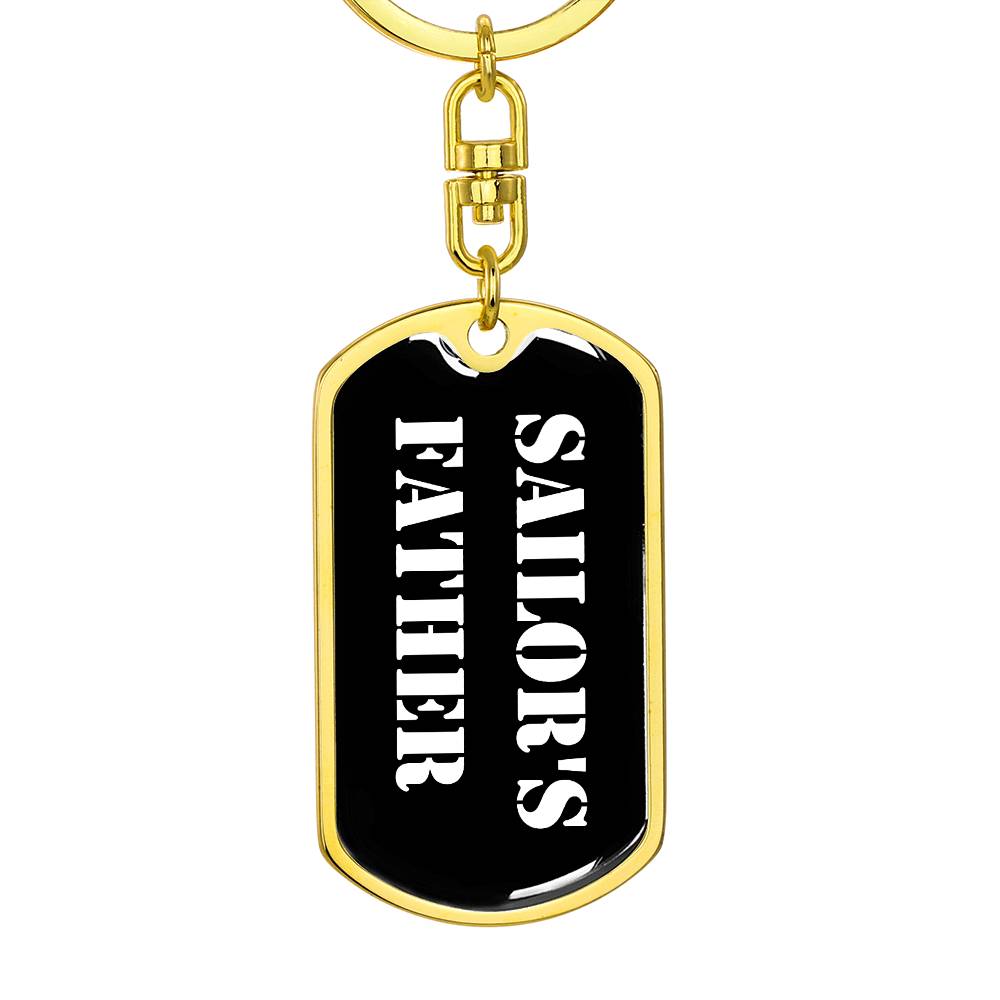 Sailor's Father v3 - Luxury Dog Tag Keychain