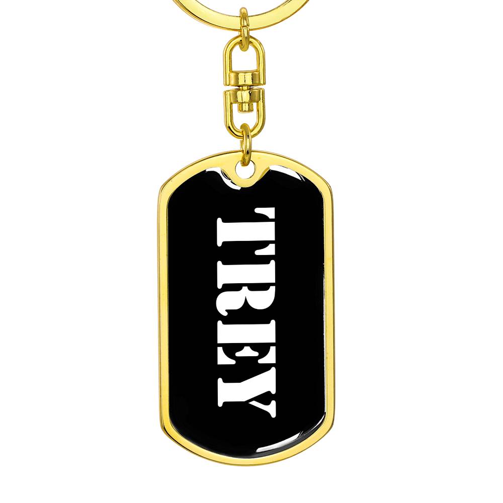 Trey v3 - Luxury Dog Tag Keychain