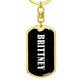 Brittney v03 - Luxury Dog Tag Keychain