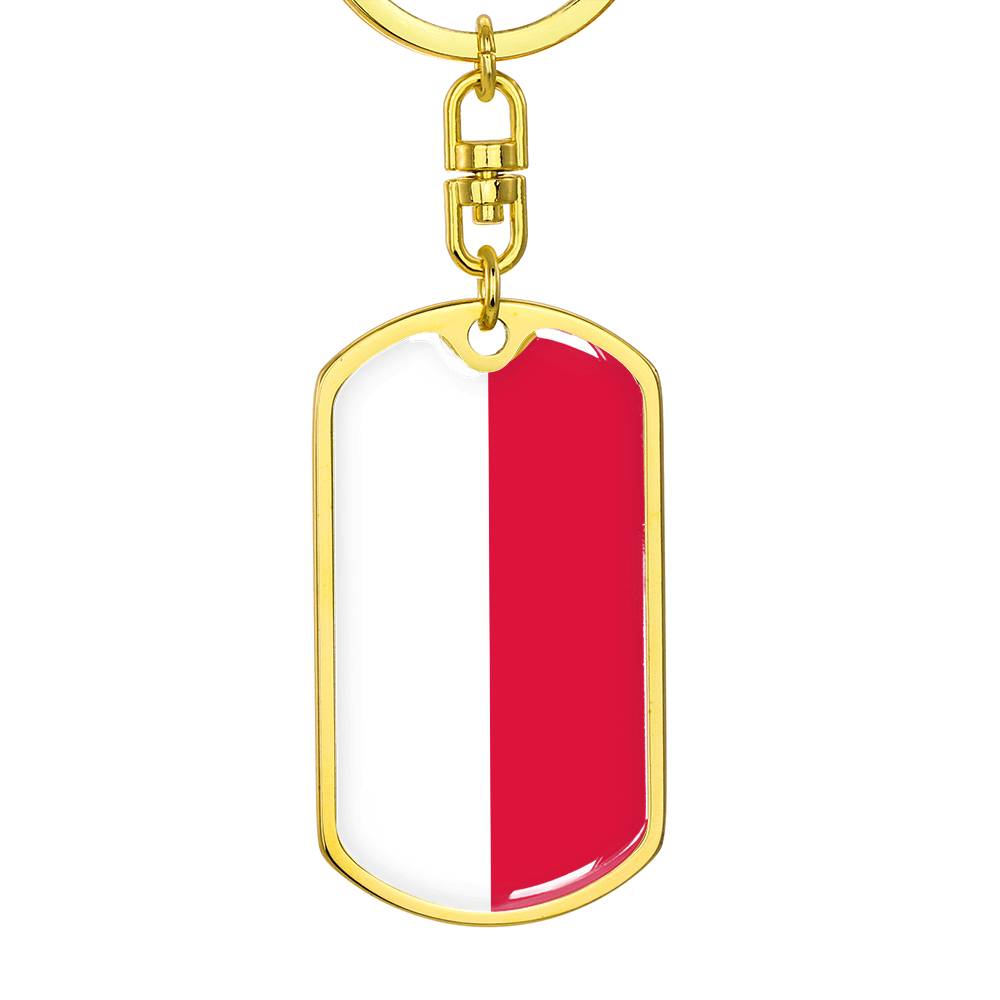 Polish Flag - Luxury Dog Tag Keychain
