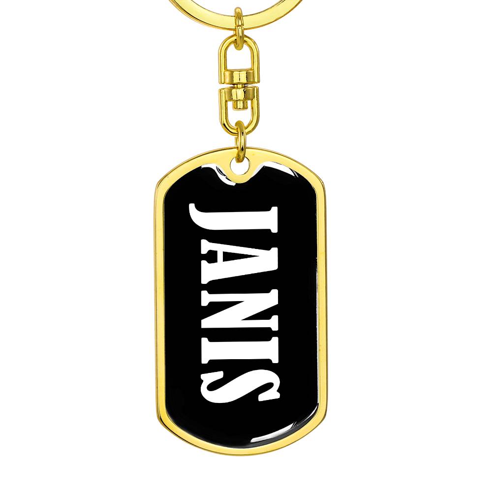 Janis v03 - Luxury Dog Tag Keychain