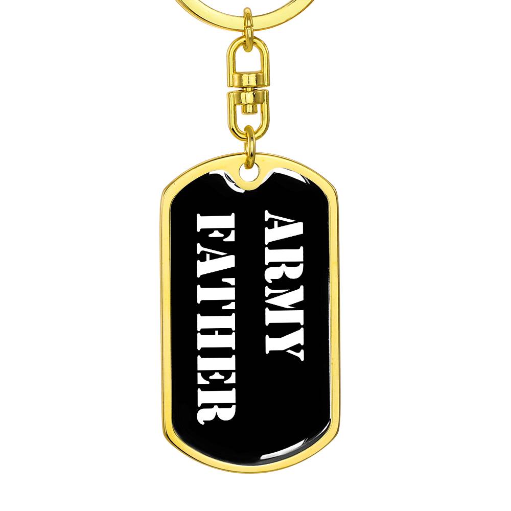 Army Father v3 - Luxury Dog Tag Keychain