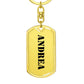 Andrea - Luxury Dog Tag Keychain