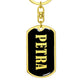 Petra v02 - Luxury Dog Tag Keychain