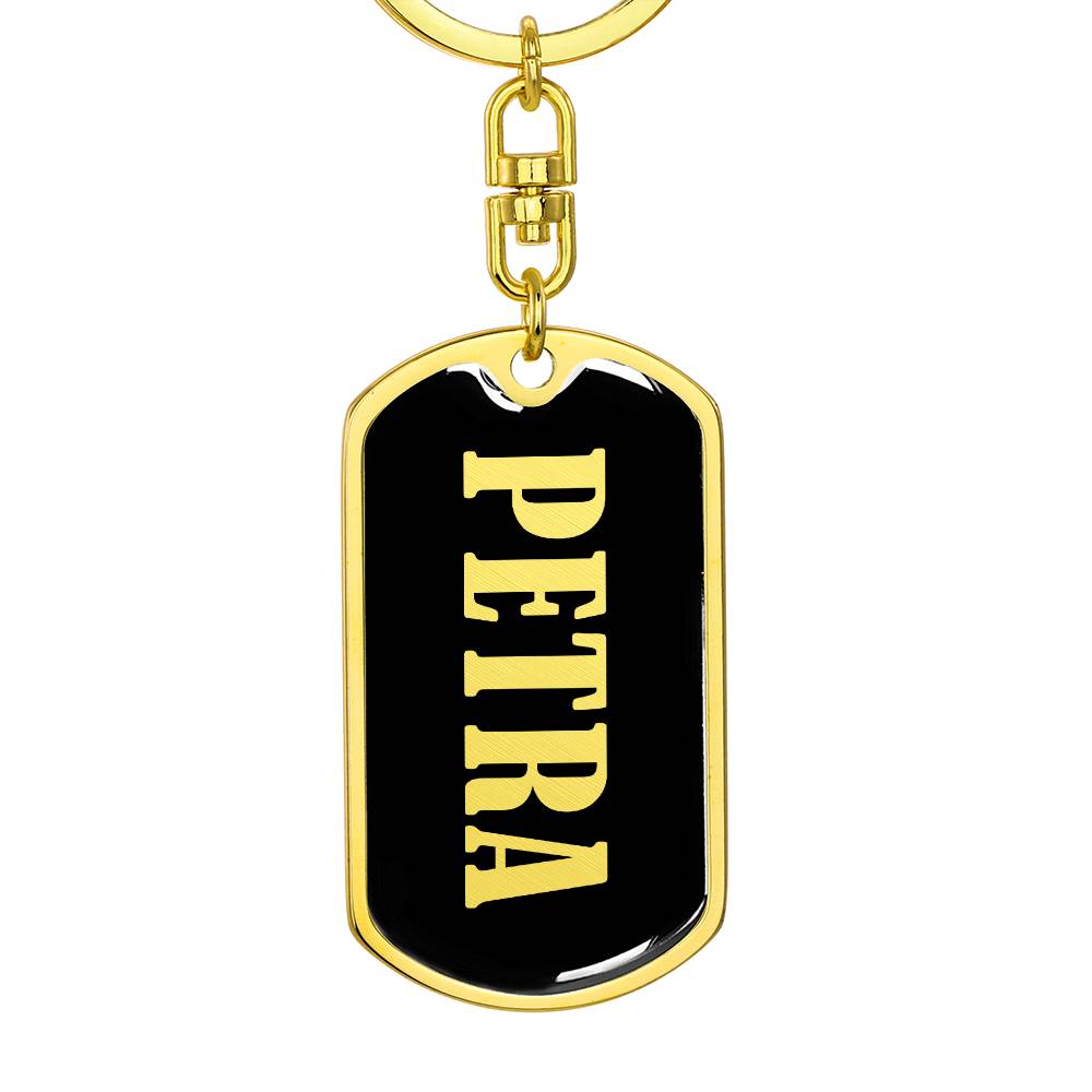 Petra v02 - Luxury Dog Tag Keychain