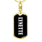 Lynette v03 - Luxury Dog Tag Keychain