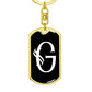 Initial G v001-13 - Luxury Dog Tag Keychain