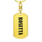 Rosetta v01 - Luxury Dog Tag Keychain