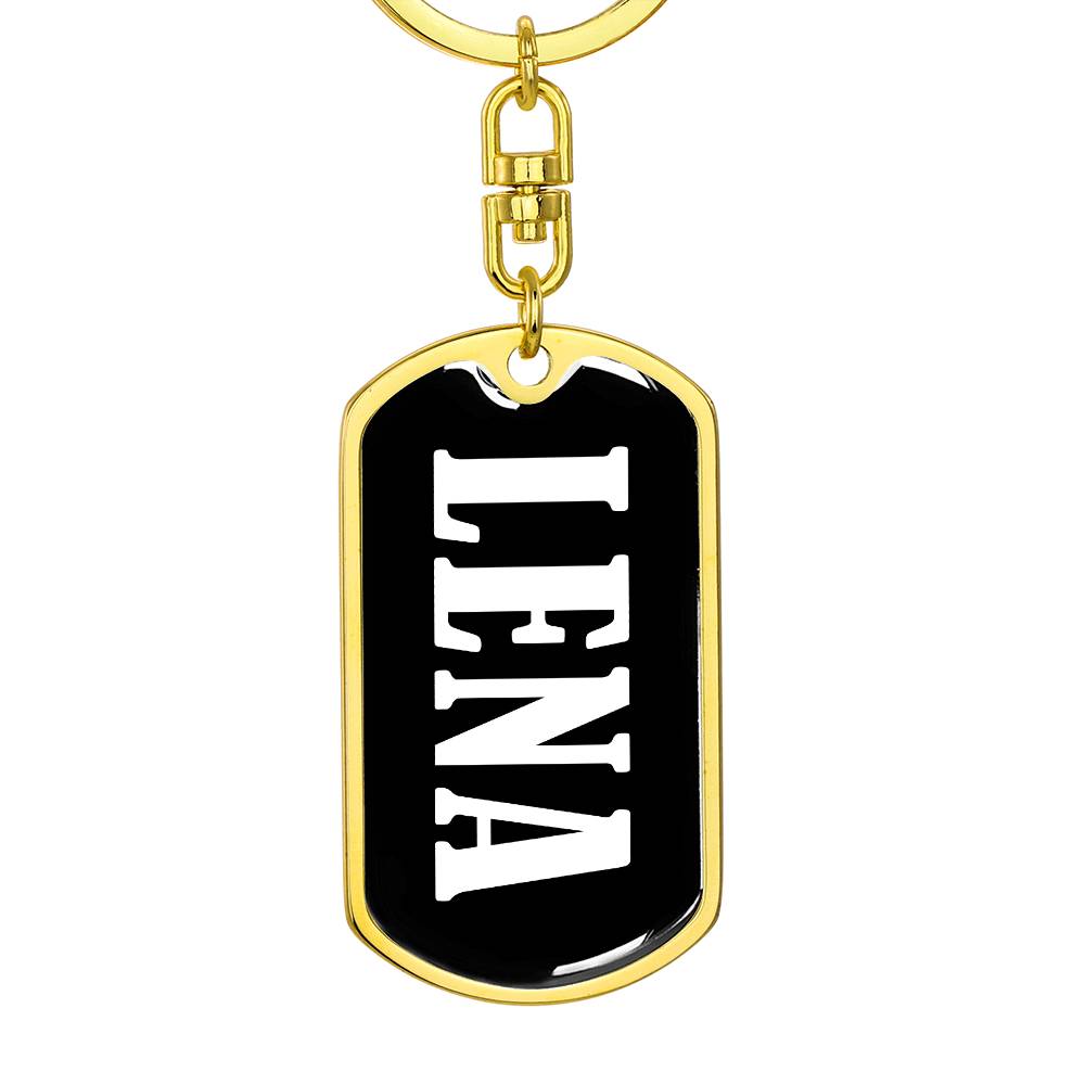 Lena v01w - Luxury Dog Tag Keychain