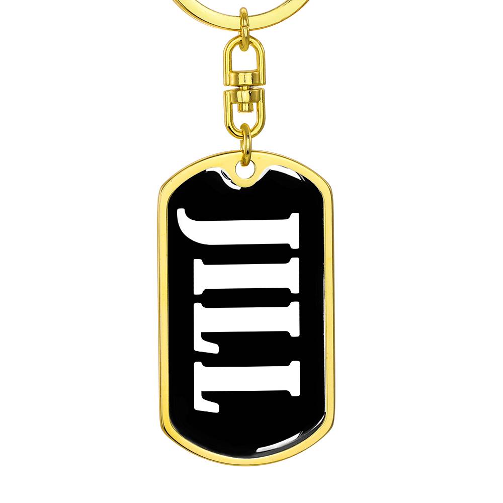 Jill v01w - Luxury Dog Tag Keychain