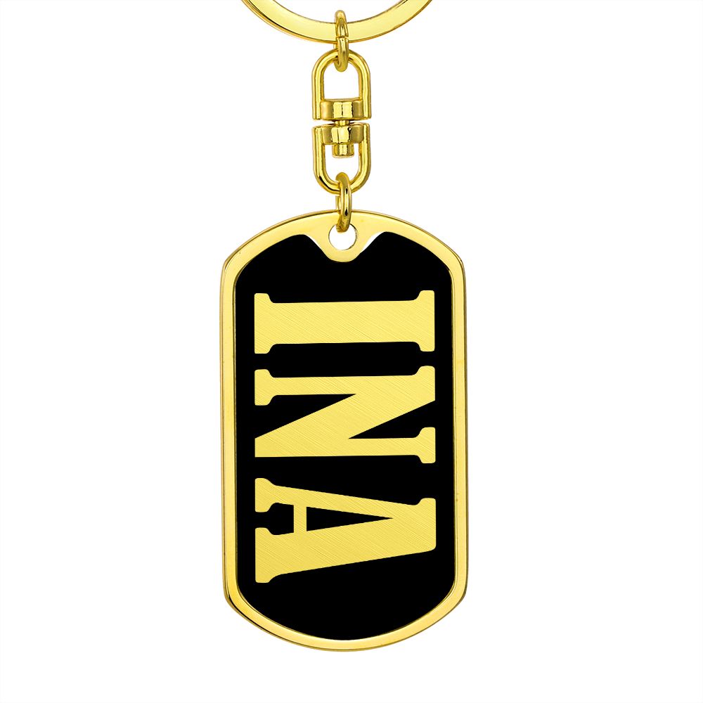 Ina v02 - Luxury Dog Tag Keychain