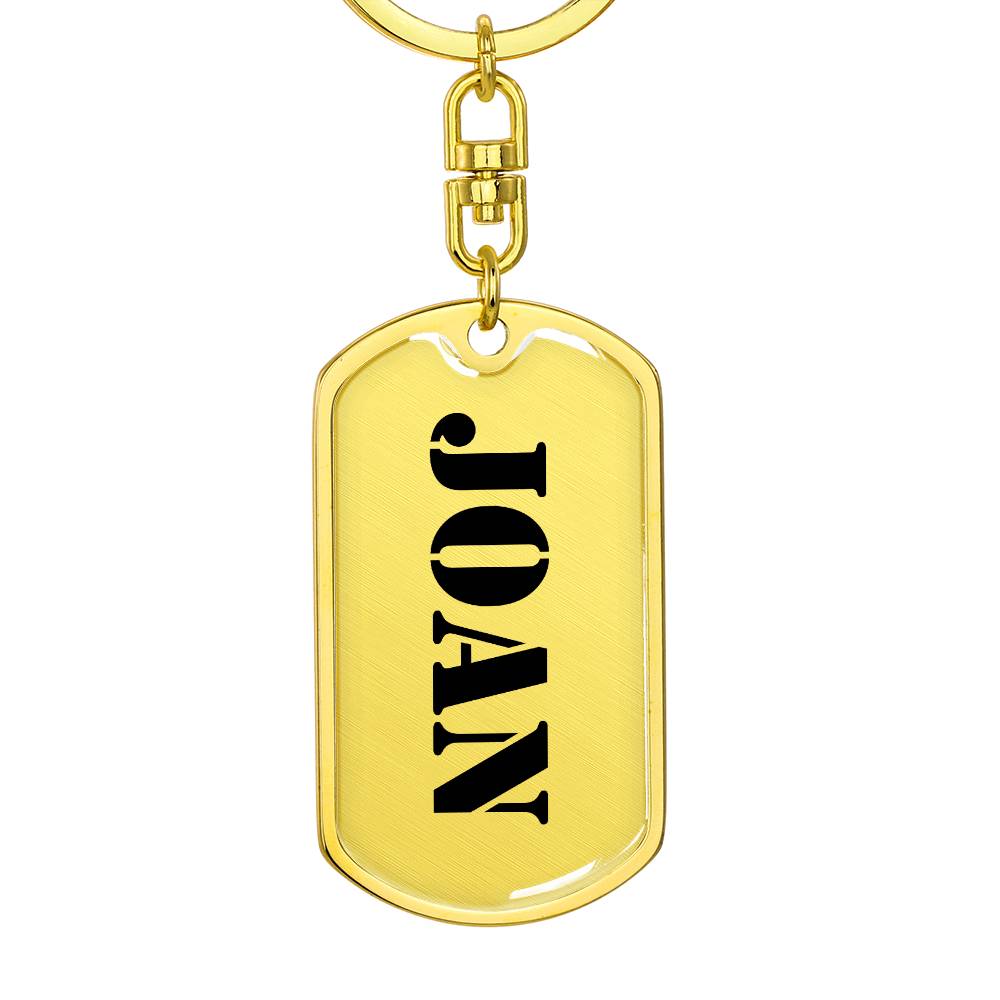 Joan - Luxury Dog Tag Keychain
