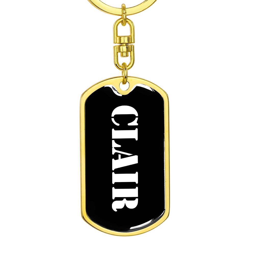 Clair v3 - Luxury Dog Tag Keychain